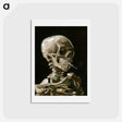 アートポストカード-Head of a skeleton with a burning cigarette - フィンセント ファン ゴッホ Postcard.