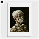 Head of a skeleton with a burning cigarette - フィンセント ファン ゴッホ Poster.