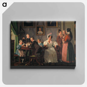 アートパネル-The Waagepetersen Family - ヴィルヘルム マーストランド Canvas.