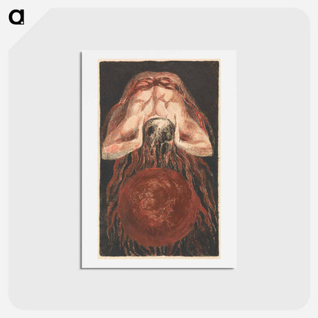 アートポストカード-The First Book of Urizen, Plate 16 - ウィリアム ブレイク Postcard.