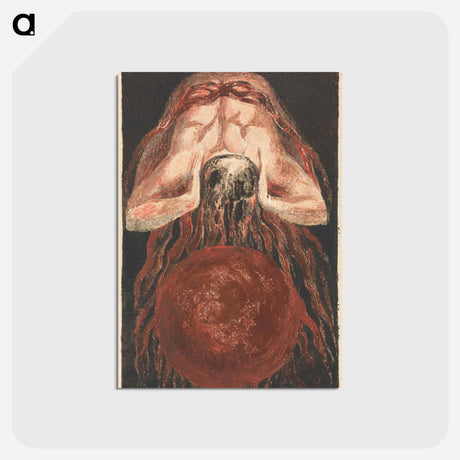 アートポストカード-The First Book of Urizen, Plate 16 - ウィリアム ブレイク Postcard.