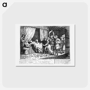アートポストカード-Mary Toft, apparently giving birth to rabbits - ウィリアム ホガース Postcard.