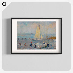アートポスター-Seascape with Six Bathers, Bellport - ウィリアム ジェームス グラッケンズ Poster.