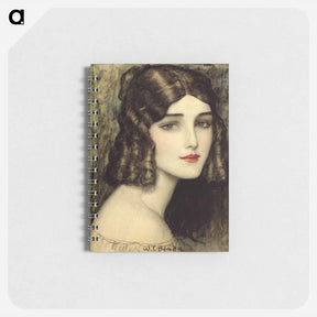 アートメモ帳-Girl's head with curls - ウワディスワフ テオドール ベンダ Memo.