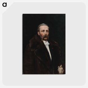 アートポストカード-Portrait of the artist's father chief director carl albert edelfelt - アルバート エーデルフェルト Postcard.