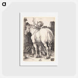 アートポストカード-The big horse - アルブレヒト デューラー Postcard.
