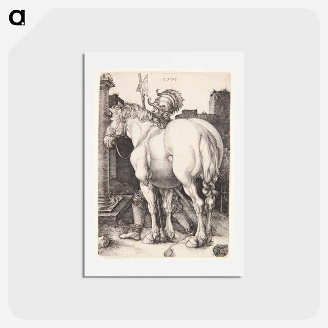 アートポストカード-The big horse - アルブレヒト デューラー Postcard.