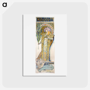 アートポストカード-Gismonda - アルフォンス ミュシャ Postcard.