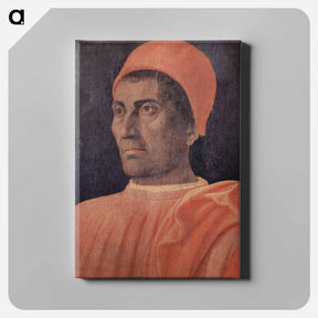アートパネル-Portrait of Cardinal Carlo de' Medici - アンドレア マンテーニャ Canvas.