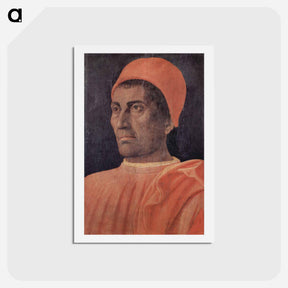 アートポストカード-Portrait of Cardinal Carlo de' Medici - アンドレア マンテーニャ Postcard.