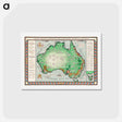 アートポストカード-A Map of Australia - アンティーク地図 Postcard.