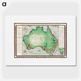 A Map of Australia - アンティーク地図 Poster.