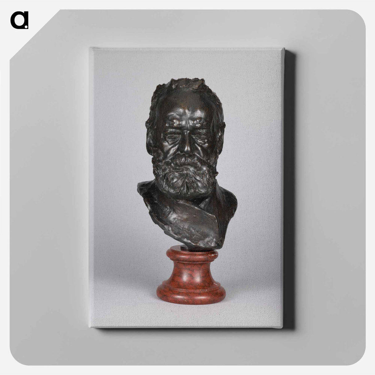 Bust of Victor Hugo - オーギュスト ロダン Canvas.