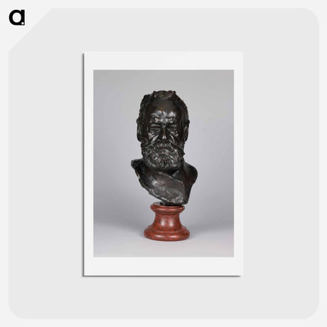 アートポストカード-Bust of Victor Hugo - オーギュスト ロダン Postcard.