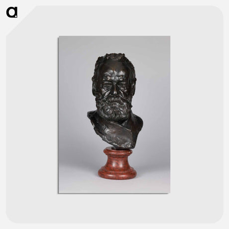 アートポストカード-Bust of Victor Hugo - オーギュスト ロダン Postcard.