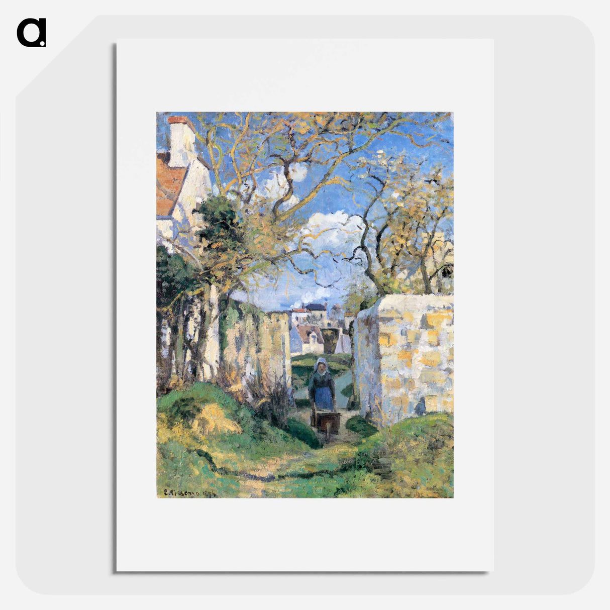 Landscape from Pontoise - Camille Pissarro Poster.