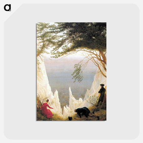 アートポストカード-Chalk Cliffs on Rügen - カスパー ダーヴィト フリードリヒ Postcard.