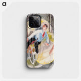 In Vaudeville, the Bicycle Rider - チャールズ デムス Phone Case.