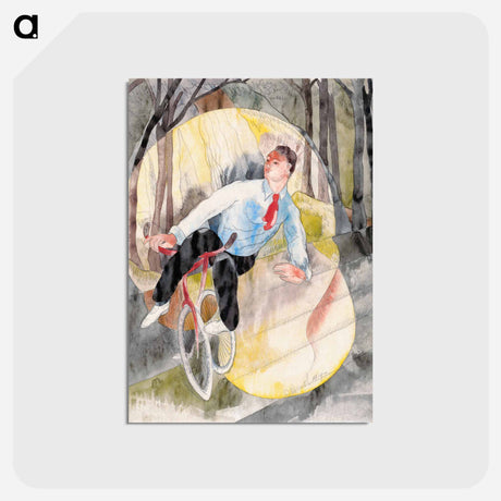 アートポストカード-In Vaudeville, the Bicycle Rider - チャールズ デムス Postcard.