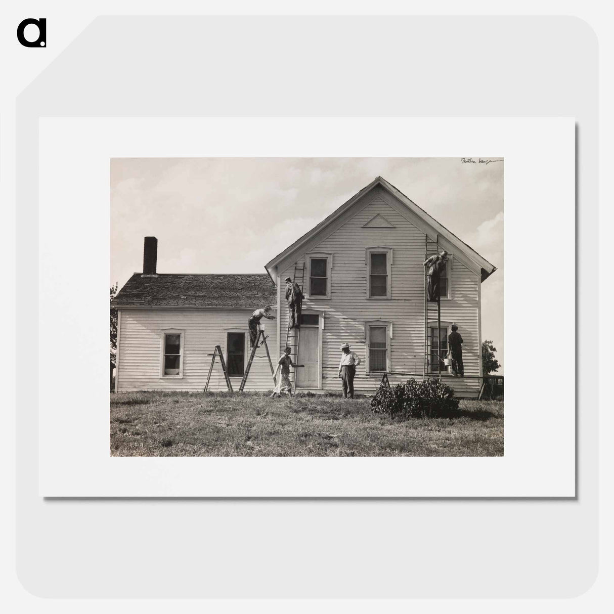 Dorothea Lange's Family Farmstead, Nebraska - ドロテア ラング Poster.