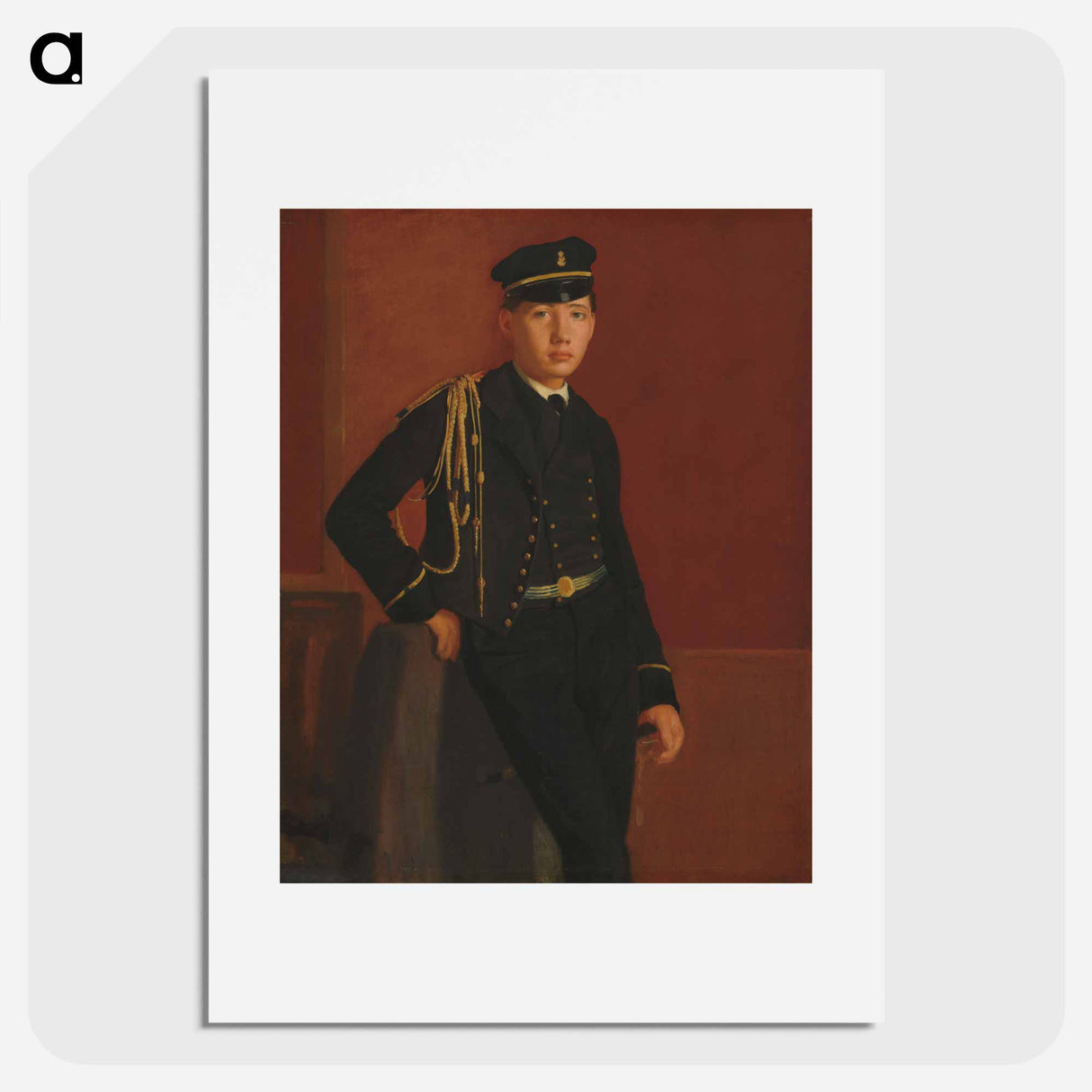 Achille De Gas in the Uniform of a Cadet - Edgar Degas Poster.