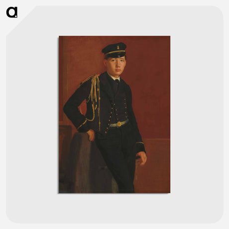アートポストカード-Achille De Gas in the Uniform of a Cadet - エドガー ドガ Postcard.