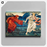 Love leading the Pilgrim: Tapestry - エドワード バーン ジョーンズ Canvas.