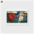 アートポストカード-Love leading the Pilgrim: Tapestry - エドワード バーン ジョーンズ Postcard.