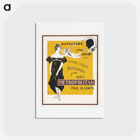 アートポストカード-Napoleon's love affairs and other great features in the July Metropolitan print in high resolution by Edward Penfield - エドワード ペンフィールド Postcard.
