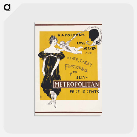 アートポストカード-Napoleon's love affairs and other great features in the July Metropolitan print in high resolution by Edward Penfield - エドワード ペンフィールド Postcard.