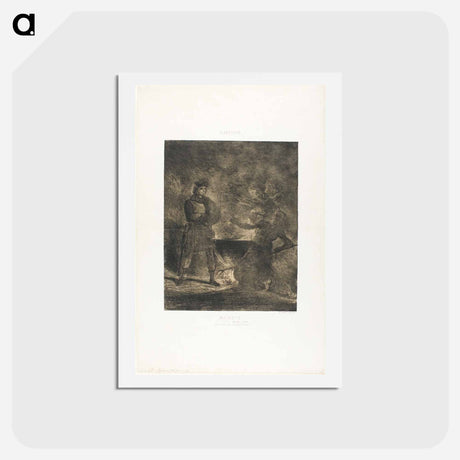 アートポストカード-ブラウン - ウジェーヌ ドラクロワ Postcard.