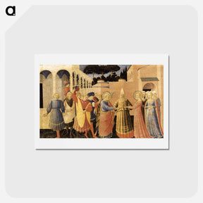 アートポストカード-Marriage of the Virgin - フラ アンジェリコ Postcard.