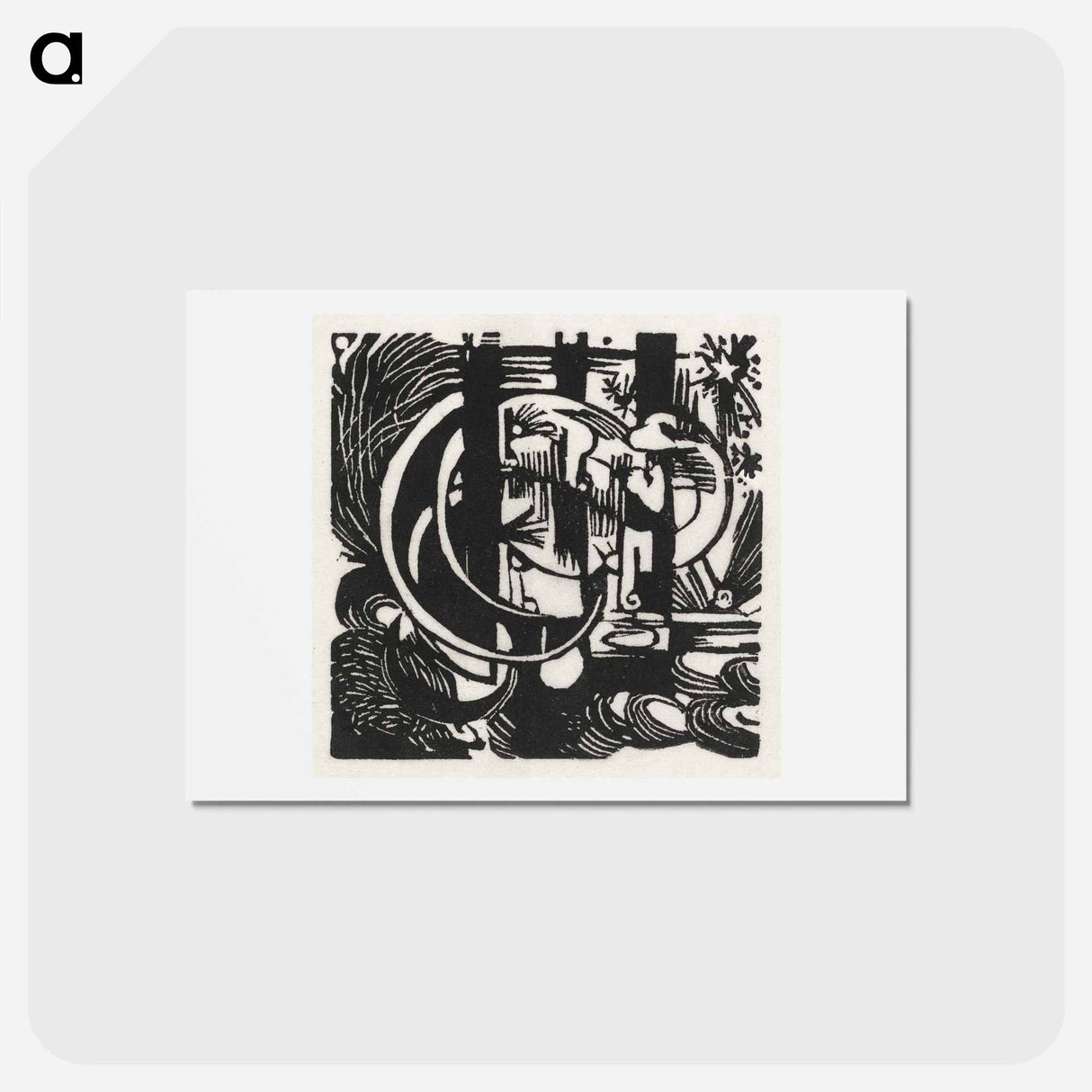 アートポストカード-Lizards - フランツ マルク Postcard.