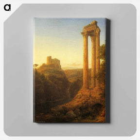 アートパネル-Sunrise In Syria - フレデリック エドウィン チャーチ Canvas.