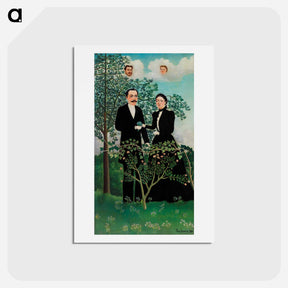 アートポストカード-The Past and the Present, or Philosophical Thought - アンリ ルソー Postcard.
