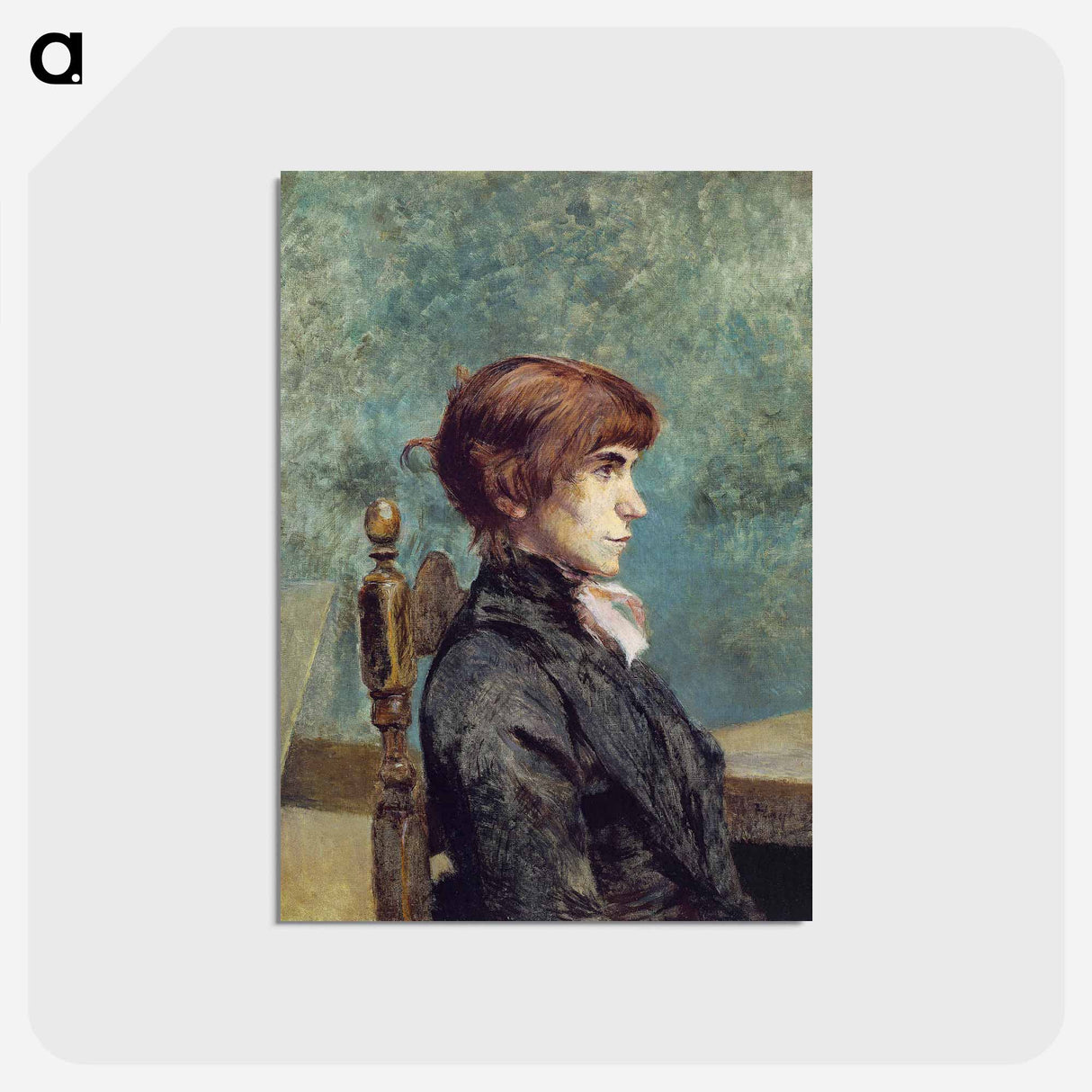 アートポストカード-Portrait of Jeanne Wenz - アンリ ド トゥールーズ ロートレック Postcard.