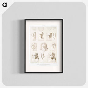 アートポスター-Egyptian Head Proportions
 - エジプト美術史 Poster.