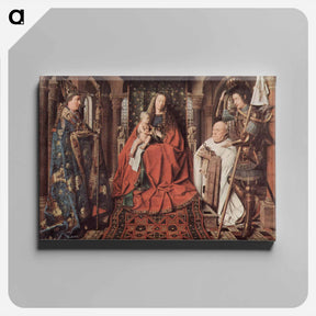 アートパネル-Madonna and Child with Canon Joris van der Paele - ヤン ファン エイク Canvas.
