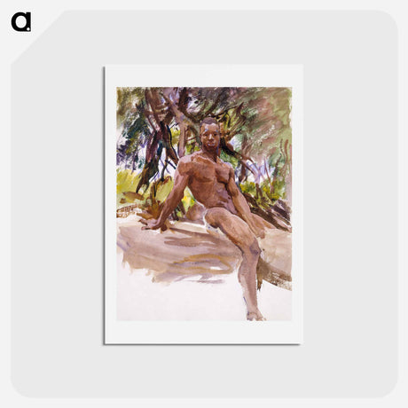 アートポストカード-Man and Trees - ジョン シンガー サージェント Postcard.