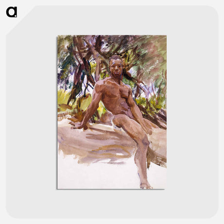 アートポストカード-Man and Trees - ジョン シンガー サージェント Postcard.