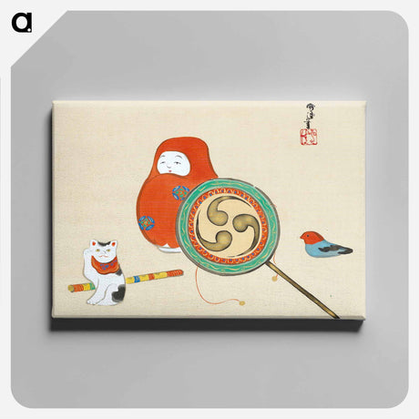 アートパネル-Kamisaka Sekka's Toys - 神坂 雪佳 Canvas.