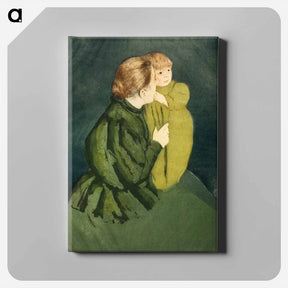 アートパネル-Peasant Mother and Child - メアリー カサット Canvas.