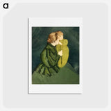 アートポストカード-Peasant Mother and Child - メアリー カサット Postcard.