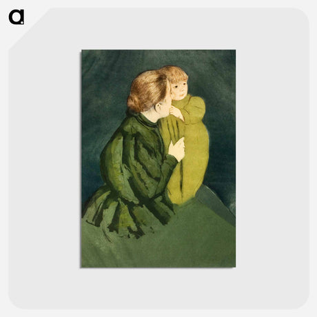 アートポストカード-Peasant Mother and Child - メアリー カサット Postcard.