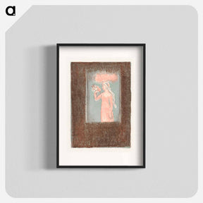 アートポスター-Young girl with flowers in front of a window - モーリス ドニ Poster.