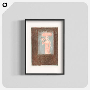 Young girl with flowers in front of a window - Maurice Denis Poster.