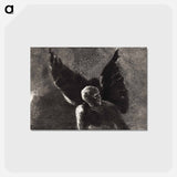 アートポストカード-Glory and Praise To You, Satan, In the Heights of Heaven, Where You Reigned, and in the Depths of Hell, Where, Vanquished, You Dream In Silence - オディロン ルドン Postcard.