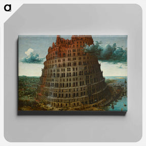 アートパネル-The "Little" Tower of Babel - ピーター ブリューゲル Canvas.