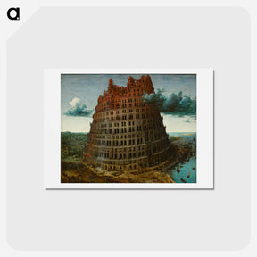 アートポストカード-The "Little" Tower of Babel - ピーター ブリューゲル Postcard.