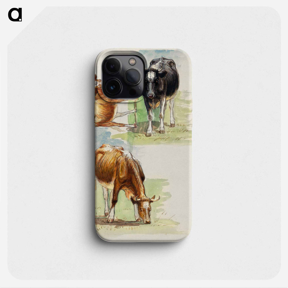 Cattle, Steers - Samuel Coleman Phone Case.